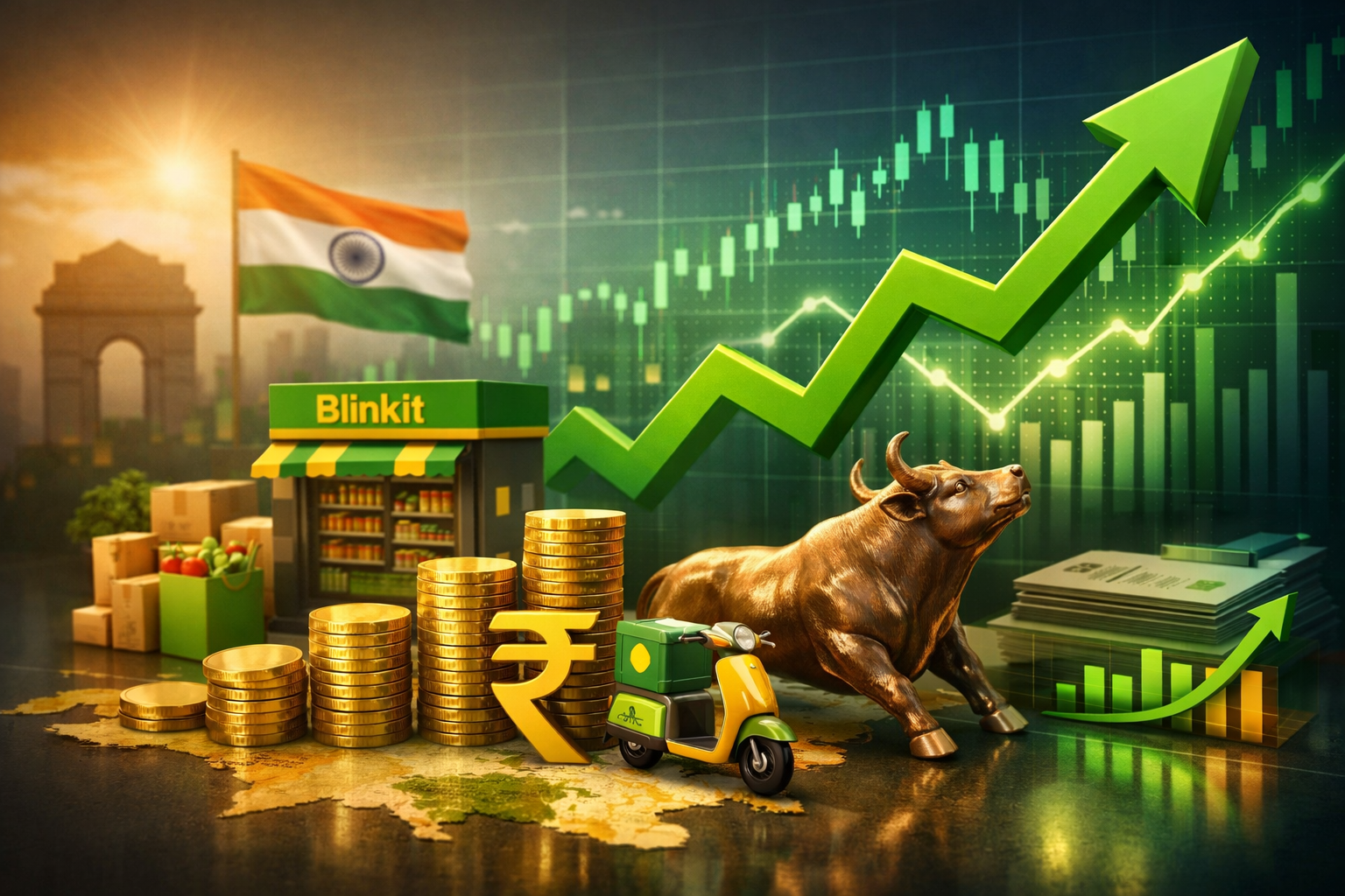 Eternal stock rises as Blinkit milestone reshapes India’s quick commerce battle