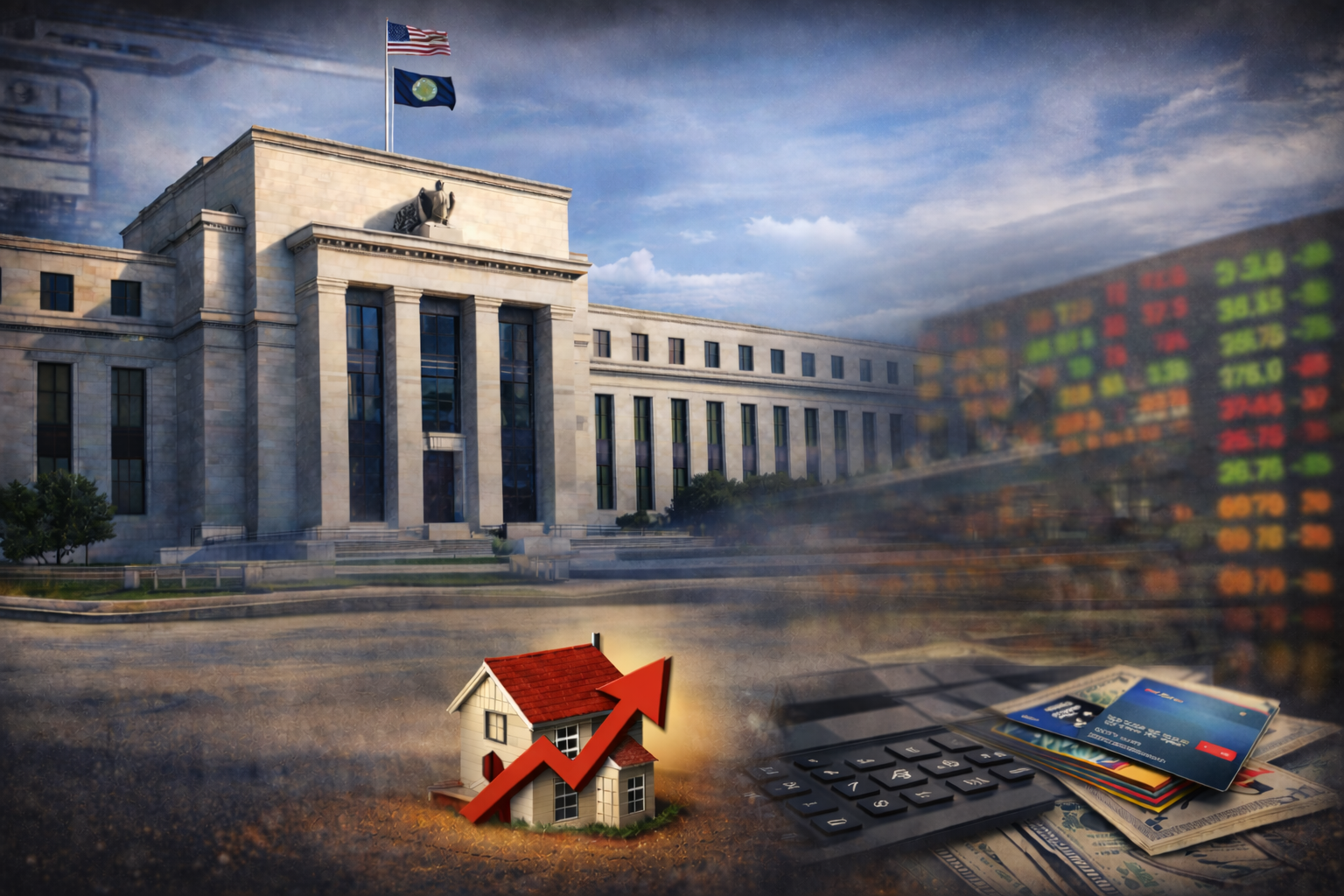 Fed holds rates at 3.5%–3.75%, keeping mortgages high, credit cards costly, and signaling patience before any further cuts.