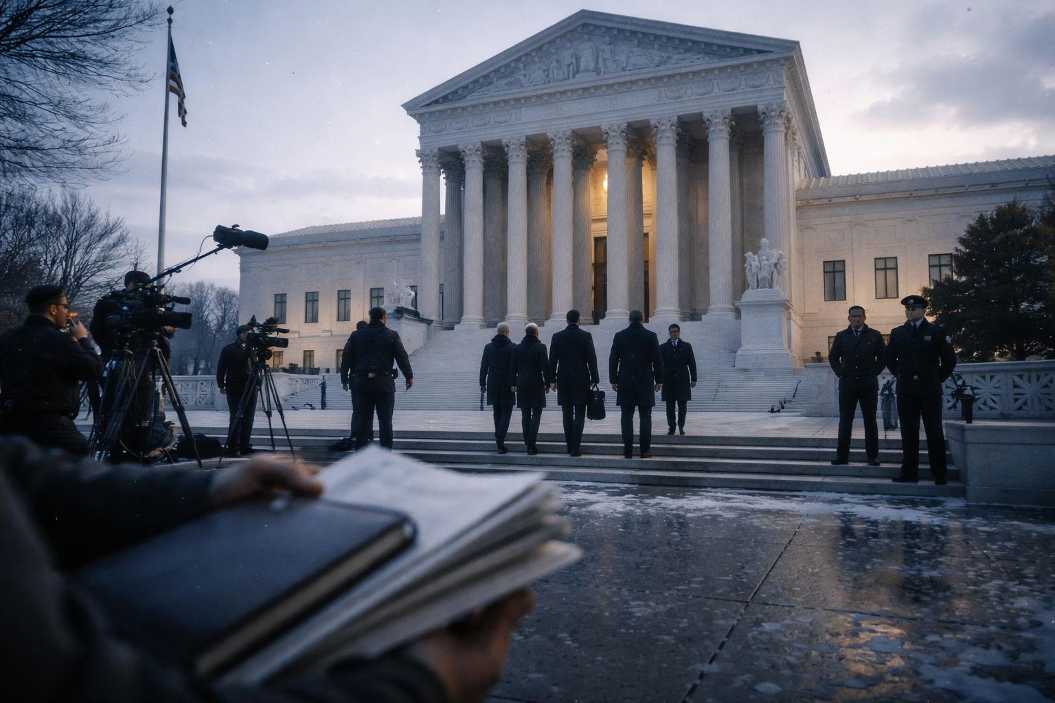 Powell attends Supreme Court as justices weigh Trump bid to fire Fed’s Cook, testing “for-cause” protections.
