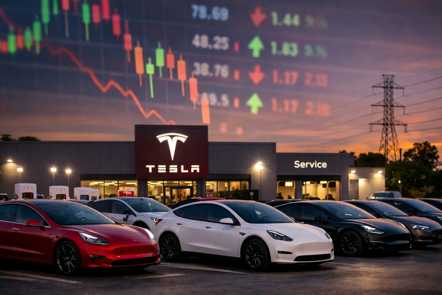 Tesla stock (TSLA) slid over 3.5% as weak Europe sales, macro volatility and AI capex fears hit the EV maker.
