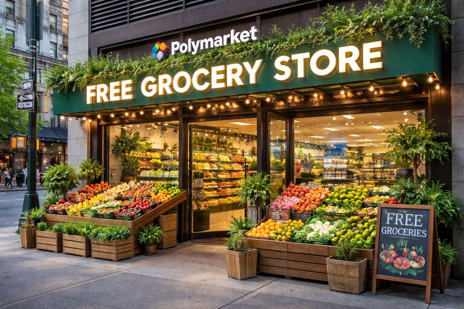 Polymarket takes crypto offline with free grocery store push in New York City