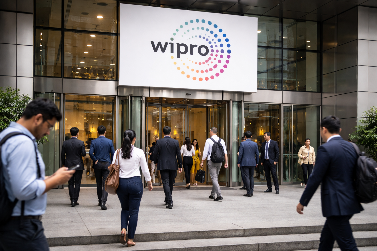 Wipro stock fell on Friday after the IT services company lowered its revenue outlook, citing weak demand in Europe.