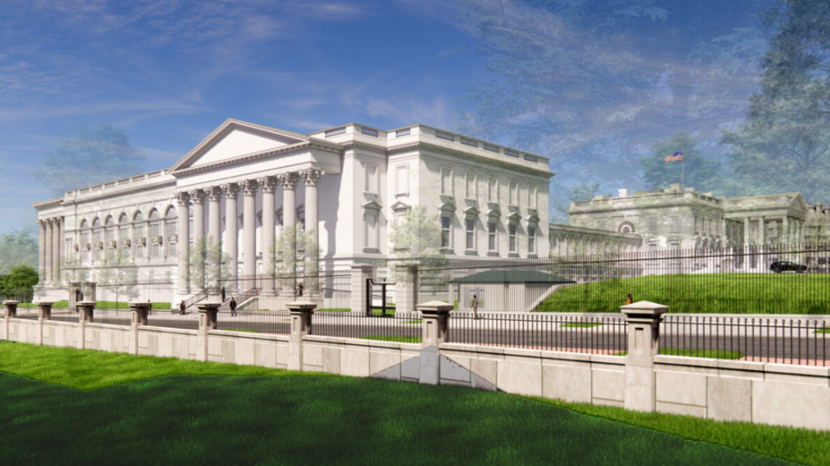 A rendering of the proposed White House ballroom shared by President Donald Trump on Truth Social.